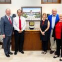 Painting of Angle Hall Honors Dr. Christopher Horsfield’s Legacy at Jax State 